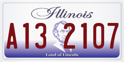 IL license plate A132107