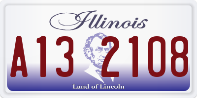 IL license plate A132108