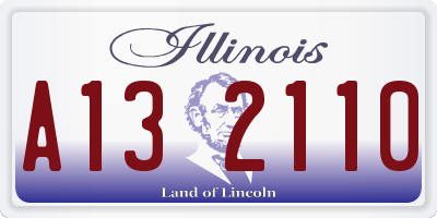 IL license plate A132110