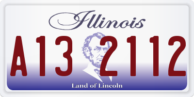 IL license plate A132112