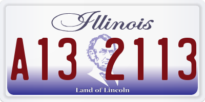 IL license plate A132113