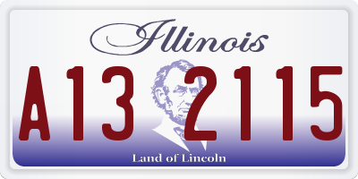 IL license plate A132115