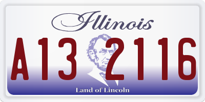 IL license plate A132116
