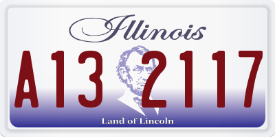 IL license plate A132117