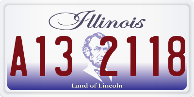 IL license plate A132118