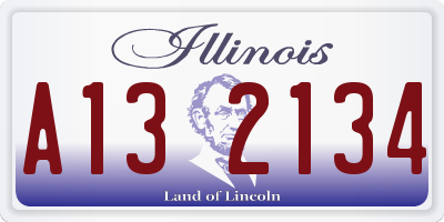 IL license plate A132134