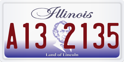 IL license plate A132135