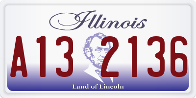 IL license plate A132136
