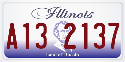 IL license plate A132137