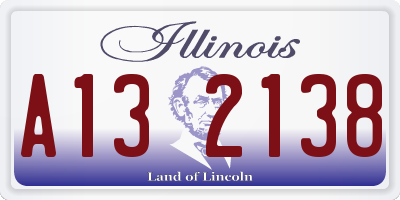 IL license plate A132138