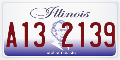 IL license plate A132139