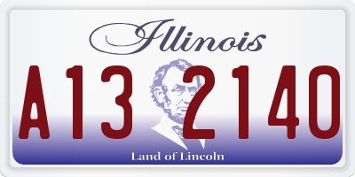 IL license plate A132140