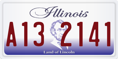 IL license plate A132141