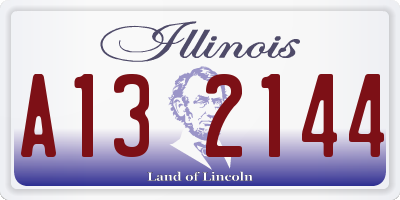IL license plate A132144
