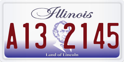 IL license plate A132145