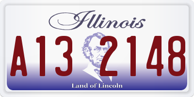 IL license plate A132148