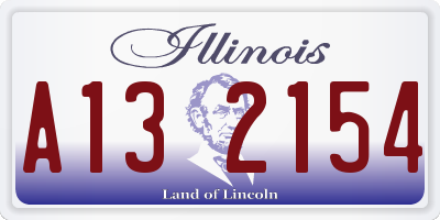 IL license plate A132154