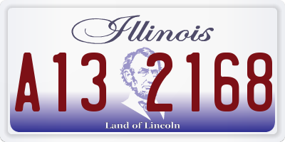 IL license plate A132168