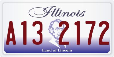 IL license plate A132172