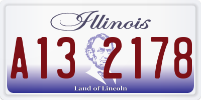 IL license plate A132178