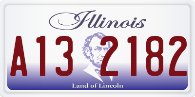 IL license plate A132182