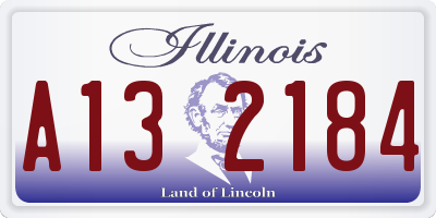IL license plate A132184