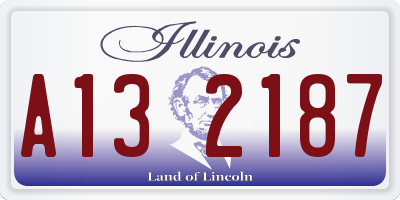 IL license plate A132187