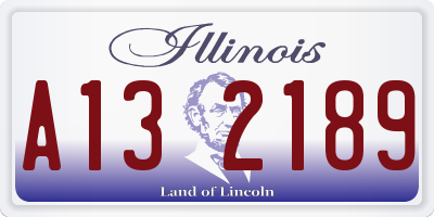 IL license plate A132189