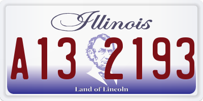 IL license plate A132193