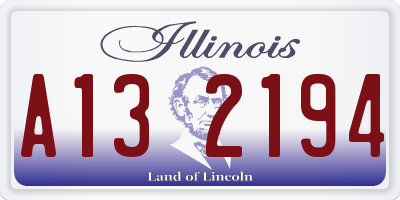 IL license plate A132194