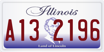 IL license plate A132196