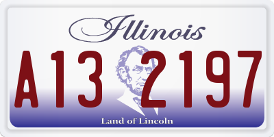 IL license plate A132197
