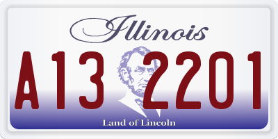 IL license plate A132201