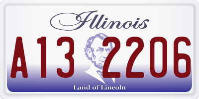 IL license plate A132206
