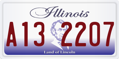 IL license plate A132207