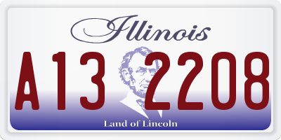IL license plate A132208