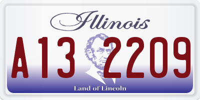IL license plate A132209