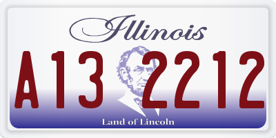 IL license plate A132212