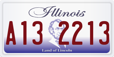 IL license plate A132213