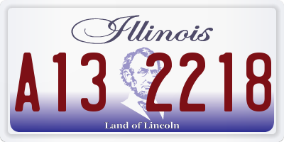 IL license plate A132218