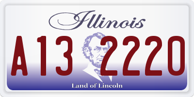 IL license plate A132220
