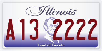 IL license plate A132222