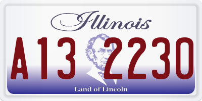 IL license plate A132230