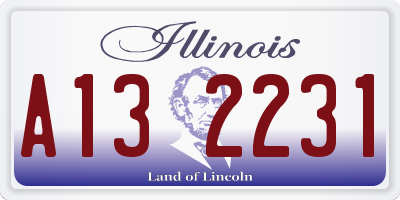 IL license plate A132231