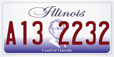 IL license plate A132232