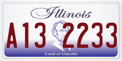 IL license plate A132233