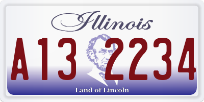 IL license plate A132234