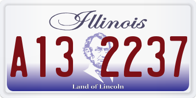 IL license plate A132237