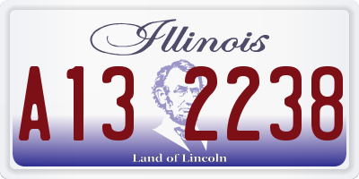 IL license plate A132238