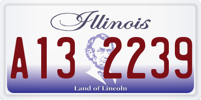 IL license plate A132239